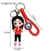 أزياء الرسوم المتحركة فيلم Keychain Character Rubber و Key Ring لسلسلة مفاتيح المجوهرات على ظهره 083651