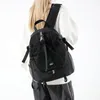 Korean Gray Nylon Backpack Hoge capaciteit Unisex Lichtgewicht Outdoor wandelrugzakken Cycling Bag Women Fashion School Tassen 240329
