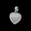 Cadermay Fasion Colar Baguete Heart Shape D VVs Pingente de Moissanite 925 Colar de Jóias de Jóias de Prata Esterlina para Mulheres