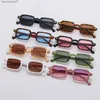 Sunglasses Luxury rectangular sunglasses for women oval shaped retro brand designer square sunglasses for men sun visors for women anti glare UV400L2404