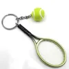 Keychains 60pcs Mini tênis de tênis Keychain Key Ring Ring Split Ball Split for Sport Lovers Team