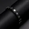 Bracelets de charme Classic Simple Fashion Cuir Men Femmes Punk Buckle Star Wrap Bracelet Bangle Couple de bracelets bijoux Cadeau