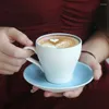 Kopjes schotels Noordse stijl vorstzuiverheid keramische latte koffiemug sets sets kleine espresso cappuccino café café xicara theekopje tasse tazas