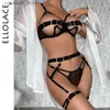 Sexig uppsättning ellolace sensuell underkläder erotisk öppen bh set kvinna 4 stycken skjuter upp känsliga underkläder ocensorerade fancy lyx porr outfit l2447