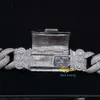 Grote ketting 20 mm ketting hiphop sieraden 925 zilveren vvs diamant moissaniet ijs uit cubaanse link custom