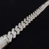 15mm 18mm 19mm 20mm Hip Hop Mens Rapper Diamond Chain Pendant Necklace Custom Vvs Moissanite Set Double Row Cuban Link