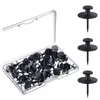 Hooks 50 Pcs Double Headed Picture Hangers Nails Black Thumb Tacks Small Head Hanging