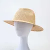 Beauts à bord large seau Philippine Treasure tissé à la main Jazz Top Paille Chapeau printemps Été Light Grass For Women Men Fedora Holiday Beach Q240403