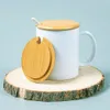 wooden lid 11 15 oz custom personalized blanks low moq ceramic stoare porcelain coffee sublimation mugs with spoon 240407