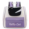 Cat Carriers Crates Hus Portable Breattable Cat Bag Oxford Tyg Scratch Pet för utomhusryggsäck Foldning H240407