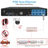 Registratore SMAR H.265+ 8CH 4MP POE NVR per la protezione della sicurezza Kit di sistema di telecamera CCTV Video registratore NVR Surveillance Recorder onVif XMeye