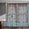 Shower Curtains Industrial Style Waterproof Curtain Vintage Railroad Container Metal Door Decoration Home Fabric Hooks