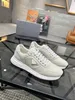 المصمم PRAX 01 RENNYLON SHOEKERS SHOES MEN WHITE Black Brush Leather Rubber Rubber Sole Trainers LifeSyle Disual Walking Walking Footwear EU38-45