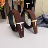 أحزمة جديدة الموضة أفضل مصمم فاخر العلامة التجارية نحاس T-buckle رجال عالية الجودة جينز جينز أصلي حزام الأعمال GREYC240407