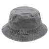 Bélleurs de chapeaux à bord large 2022 Nouveau pêcheur chapeau panama denim en plein air et femmes coton lavage de mode hip hop gorros bob q240403