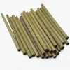 Drinking Straws 10 Pcs Eco-Friendly Yellow Bamboo With Cleaning Brush Straw Tool Party Household Bar Accessories