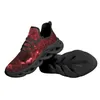 Chaussures décontractées Instantarts Red Starry Sky imprimé sneaker confortable et respirant plate-forme parsemée coulant baskets personnalisées