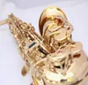Suzuki Ny ankomst EB Alto Saxophone mässing Guldpläterad E Flat Alto Sax Professional Musical Instrument med munstycket Case8583865
