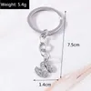 Keychains Lanyards Charme à la mode 26 Lettre anglaise A-Z Keychain Crystal Rimestone Alloy Keyring Handsbag Bijoux DIY DIY Q240403