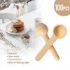 Koffiescheppen 10 stks/set mini houten lepels kruiden lepel bulk voor kruidenfurferhoning teas suiker keuken koken