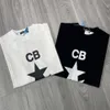 Black White Blue Letters Printing T Shirt Men Women Best Quality Cotton Tee Tops T-shirts Real Photos