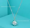 Designer Brand Tiffayss same enamel heart-shaped Key Necklace womens light luxury wind blue heart pink love clavicle key pendant With logo