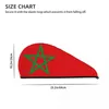 Handduk Mikrofiber hårvårdslock flagga av marocko absorberande wrap snabbt torkning för kvinnor flickor