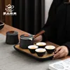 Teaware sets Japanse stijl theeset keramische service reispot en cup handgemaakte draagbare auto juego de te 50