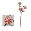 Decorative Flowers Real Touch Magnolia Artificial 2024 Big Fall Branch Fake Flower Wedding Home Decoration