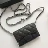 10a oryginalne portfele skórzane torebki Kobiety mini torba projektantka portfela łańcucha ramiona Cross Body CC Bag Fashion torebki z pudełkiem