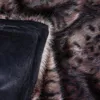 Filtar Nordic Dark Brown Leopard Print Faux pälsfilt dekoration omslag sovrum vardagsrum hösten vinter enkel dubbel