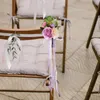 Decorative Flowers Wedding Chair Back Decor Supply Aisle Decoration Bathroom Decorations Romantic Floral