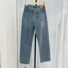 Damesjeans totem rechtstreeks voor vrouwen modemerk hoge taille volledige denim broek vintage jean enkellengte casual broek dame