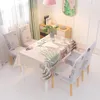 Table de couverture à manger rectangulaire à table avec couvercles de chaise universel pour la nappe en coton en lin de cuisine