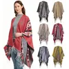 Sjaals dubbelzijdige fleece sjaalavondjurken verdikken winter warm mantel vest etnische stijl kasjmier cape