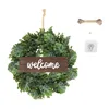 Decorative Flowers Christmas Wreath For Front Door Farmhouse Artificial Decor With Leaves Flower And Berries Autumn Frame