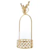 Rack de rangement de cuisine Rack de Noël Conteneur de fleurs à thème Elk en forme de vaisselle Stand de mariage Disdicate Glass Styled Styled Cleas Vases