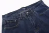Jeans Mens High Street Designer Womens Trouser Legs Open Fork Fork Tight Capris Borderyer Printing Troushers Denim
