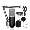 Stand BM 800 USB Condenser Microphone For PC Studio Recording Mic Kit Live Streaming Podcasting Singing YouTube Computer Gamer