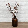 Decorative Flowers 3pcs 10 Bolls Natural Cotton Stems Kapok Dried Flower Wedding Party Home Decoration 60cm