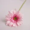 Dekorativa blommor Simulering Verklig beröring Tyg Daisies Green Plant Wedding Artificial Flower Gerbera Branch Party Decoration