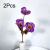 Flores decorativas 2pcs Diy Wedding Hall Bouquet Cenário de outono Yu Beauty Home Decoration Flocking Flower Arranjos de flores simuladas feitas à mão