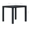 Camp Furniture Buiten Patio Tafel Tuin Deck buiten Panda Set Balcon Decor Anthracite 31.1 "X31.1" X28.3 "Plastic Rattan Look