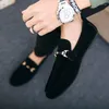 مصمم أحذية غير رسمي للرجال متوازيين Zapatos de hombre slip-on Leath