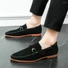 Casual Shoes Men Perforated Lefu Leather Lightweight Breattable Summer Gentlemen Simple Fashion