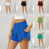 Lu Inch Short 5 Sports Fitness Hotty Hot Yoga Outfits for Woman Casual Gym Shorts Loose with Zipper Pocket Summer Run Jogger Athletic Quick Dry Track Pants 1 2YT9