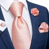 Krawat szyi niebieski srebrny naszyjnik paisley męski krawat luksusowy o szerokości 8 cm jedwabne ślubne krawat kieszonkowe kwadratowe spinki do mankietu brązowe męskie prezent świąteczny c240412