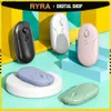 Myszy Ryra Wireless Ergonomic Myse Myse Odbiornik USB Optyczny Pebble Bateria komputerowa Gaming Mute Mysz PC Y240407