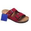 Gratis frakt 2024 Designer Sandaler CLOG GIZEH Män Kvinnor Summer Autumn Slippers Läder Felt Sliders Outdoor Buckle Strap Fla Casual Shoests Cork