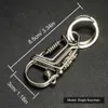 Chaços de chaves de aço inoxidável keychain artesanal redondo feto em redonda esculpida fera divina mecânica q240403